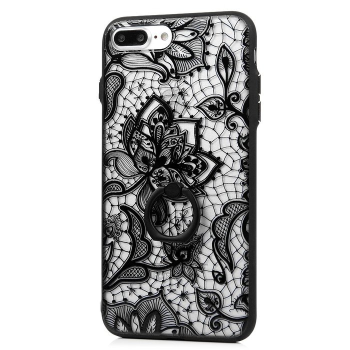 iPhone 7 Plus Case (5.5 inch) - 360 Degree Rotating Ring Holder Kickstand Shockproof Soft TPU Skin Bumper Frame... N5