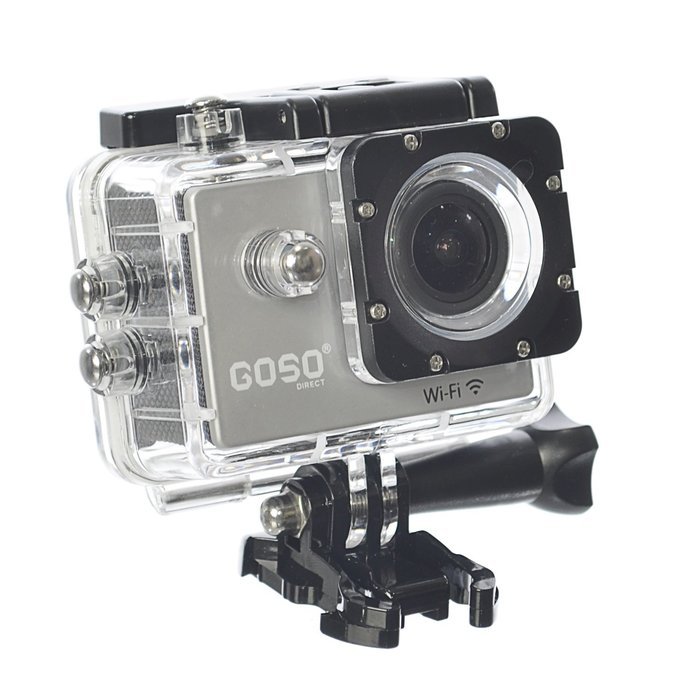 GOSO Waterproof Sport Action Camera, Wi-Fi HD 1080P 12MP 170 Degree View Angle & 2.0 inch LCD with Mounting Accessories N6