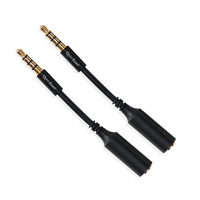 2PK High Quality 3.5mm Male to 3.5mm Female Audio Jack Extender Adapter Extension Cable for Battery Charger Case... N2