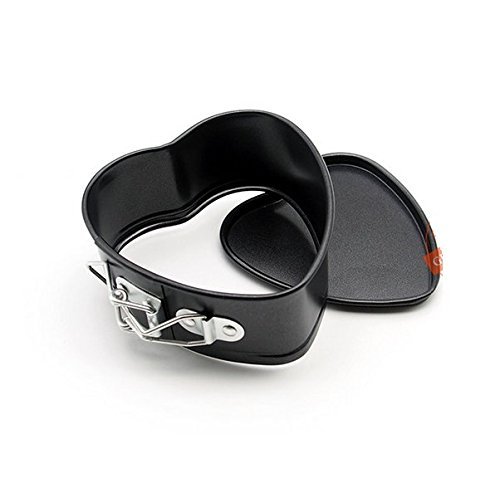 Astra Gourmet Set of 2 Mini Non-Stick Heart Springform Pan,4 by 2-Inch N3
