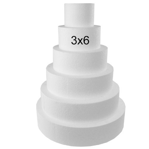 Round 3" Cake Dummies - Set of 4 (3" High by 4" 6" 8" 10")
