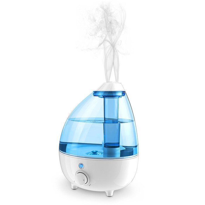 Ultrasonic Cool Mist Humidifier XL &ndash; 1-Gallon Water Tank with Variable Mist Control, Automatic Shut-Off, and Soft...