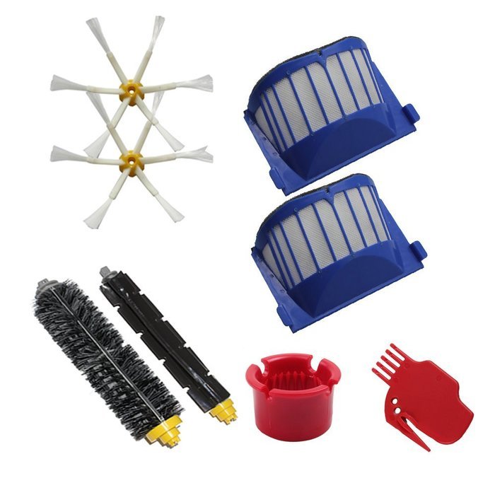 Hongfa Irobot Roomba Brush and Filter Replacement 6-armed Side Brush, Flexible Beater Brush, Bristle Brush, Roomba... N3