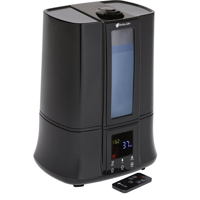 Avalon Ultrasonic Warm/Cool Mist Germ Free Digital Humidifier with Remote, Black N3