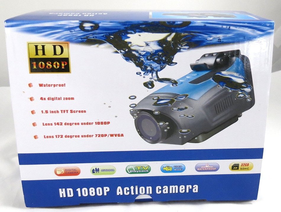 HAT18 TechX Sport HD Waterproof Action Video Camera Helmet Surf Extreme N5