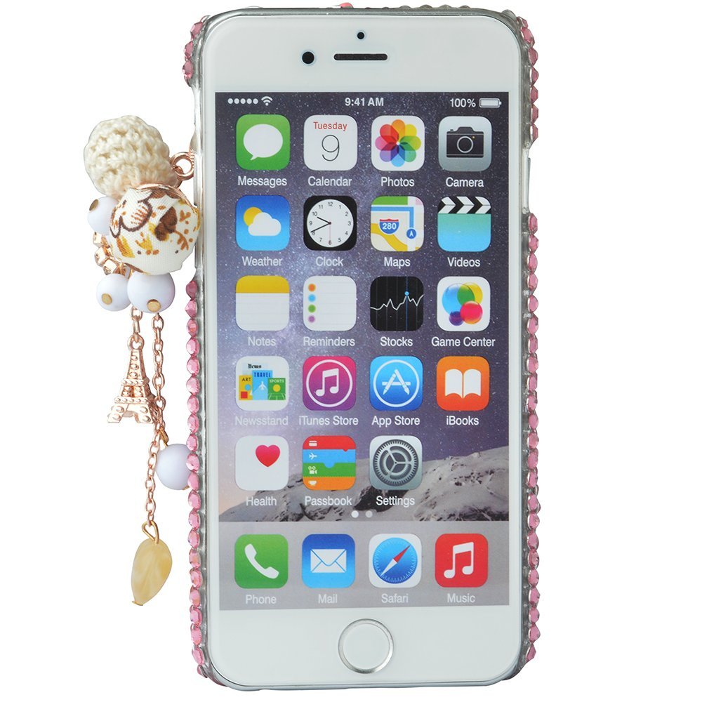 Coque IPhone 6/6s Plus – Fine Similicuir Noir – Béquille + Anneau (Neuve)