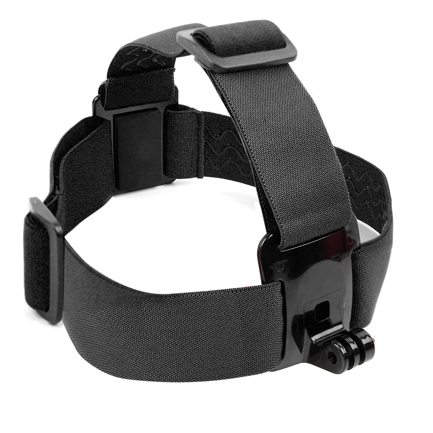 Black, Fully Adjustable Head Strap Mount With Screw Adaptor Compatible