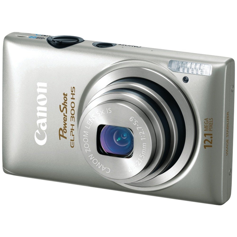 Canon PowerShot ELPH 300 HS 12.1 MP Digital Camera (Black) N6 free