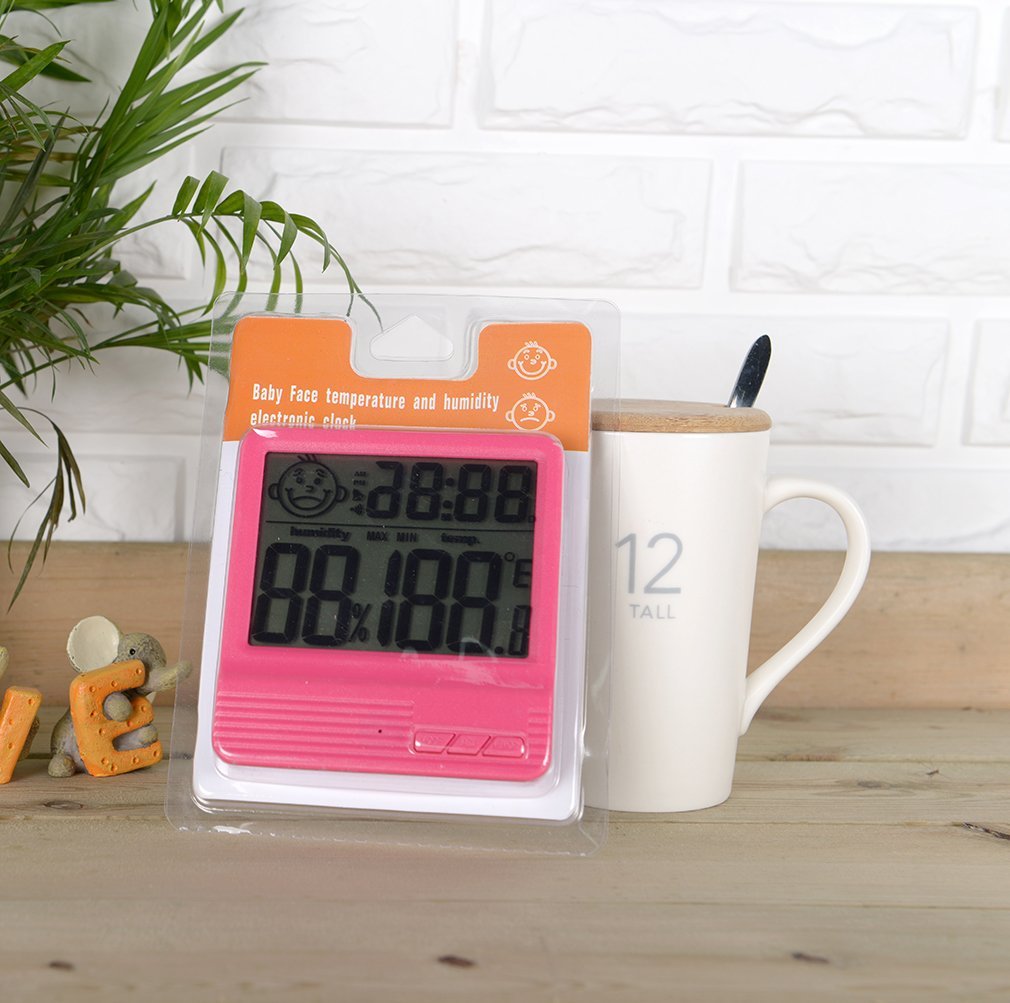 Humidity Meters,White Indoor Hygrometer Thermometer for Baby Room ...