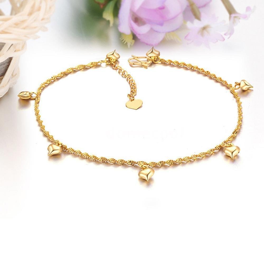 Sexy Gold Love Heart Chain Anklet Foot Ankle Bracelet Barefoot Sandal Beach V4q2 N3 Free Image 0406