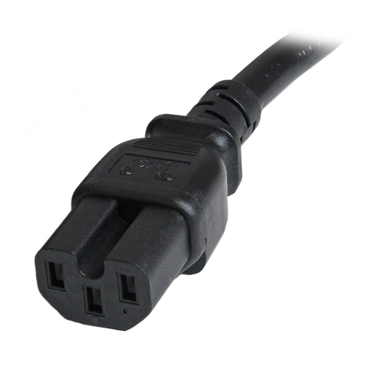 StarTech.com 3 ft 14 AWG Computer Power Cord - IEC C14 to IEC C15 - 3 ...