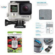 GoPro Hero4 Hero 4 12MP Full HD 4K 30fps 1080p 120fps Built-In Wi-Fi Waterproof Wearable Camera Black Adventure... N59