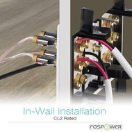 FosPower CL2 Rated 14AWG 2-Conductor In-Wall Speaker Wire (100 Feet) Oxygen-Free Pure Copper - UL Listed for In-Wall... N22