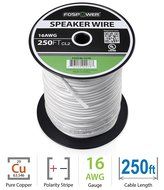 FosPower CL2 Rated 14AWG 2-Conductor In-Wall Speaker Wire (100 Feet) Oxygen-Free Pure Copper - UL Listed for In-Wall... N24