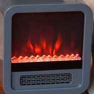 Fire Sense 61449 Skyline Electric Fireplace Stove, Silver N3