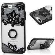 iPhone 7 Plus Case (5.5 inch) - 360 Degree Rotating Ring Holder Kickstand Shockproof Soft TPU Skin Bumper Frame... N11