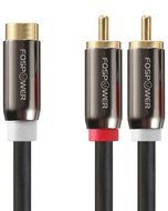 FosPower Y Adapter [8 inch] 1 RCA (Male) to 2 RCA (Female) Stereo Audio Adapter Cable [24k Gold Plated] 2 Male... N4