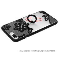 iPhone 7 Plus Case (5.5 inch) - 360 Degree Rotating Ring Holder Kickstand Shockproof Soft TPU Skin Bumper Frame... N12
