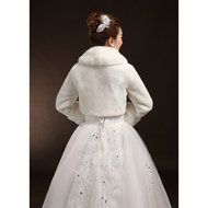 KAKA(TM) Gorgeous Winter Bridal Wedding Dress Wrap Artificial Plush Shawl-Red N6