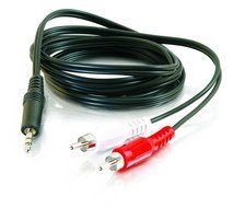 C2G / Cables To Go 39943 Value Series One 3.5mm Stereo Male to Two RCA Stereo Male Y-Cable, Black (12 Feet/3.65... N2