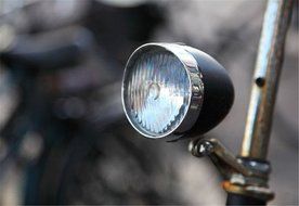 Doinshop New Useful Retro Bicycle Accessory Bike Front Light Bracket Vintage 3LED Headlight (black) N6