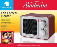 Sunbeam SFH5264MR-UM Retro Radio Heater Fan, Small, Red N2