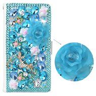 Spritech(TM) PU Leather Bling Phone Case for Samsung Galaxy Grand Prime G530 2015 Edition,Handmade Purple Crystal... N8