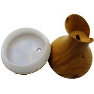 400ML Ultrasonic Aromatherapy Essential Oil Diffuser Cool Mist Humidifier Waterless Auto off (Dark Wooden Grain) N5