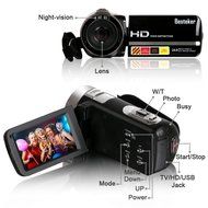 Camera Camcorders, Besteker Portable 1080P 24MP 16X Digital Zoom Video Camcorder with 2.7" LCD and 270 Degree... N11