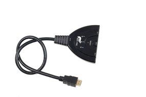 AMASKY Mini HDMI Switcher, 3-In 1-Out (HDMI V1.4) 0f Auto Switch Splitter Cable N4