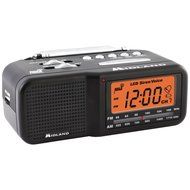 1 - 7-Channel Desktop Alarm Clock/Weather Alert Radio with AM/FM Radio, 7-channel, all-hazard alert weather radio...