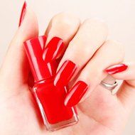 Spritech(TM) 2Pcs Water-based Nail Polish Lacquer Glitter Gradient Set Free Nail Art Decoration Deep Red N5