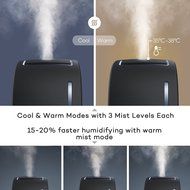 Warm &amp; Cool Mist Humidifier with LED Display, TaoTronics Ultrasonic Air Humidifers with 6L, Touch Sensitive LED... N2
