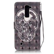 LG K7 Case,LG Tribute 5 Case,Yaheeda [3D Colored Drawing] [Flip Fit] Premium PU Leather Card-Slots Cash-Slots... N4