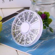 Obula(TM) 1800pcs Silver 1.5mm Nail Art Rhinestones Decoration Diamante Glitter Wheel Beauty Manicure Stickers... N5