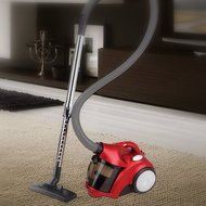 Ovente ST2510R Adjustable Speed Control Compact Cyclonic Bagless Canister Vacuum with Hepa Filter and Sofa Brush...