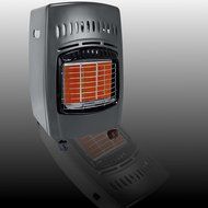 Propane Compact Infrared Heater Wheels Portable Outdoor Warm 18000 BTU 650 SQ FT NEW
