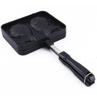 1Pcs Aluminum Taiyaki Fish Shaped Cake Maker Waffle Pan Mold 2 Cast for Gas Stove New N2