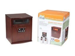 Lifesmart Pro 6 Element Large Room Infrared Quartz Heater w/Wood Cabinet and Remote