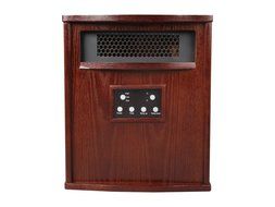 Lifesmart Pro 6 Element Large Room Infrared Quartz Heater w/Wood Cabinet and Remote N2