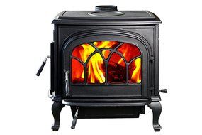 HorseFlame Extra Large Cast Iron Freestanding Wood Burning Stove HF737U Paint Black
