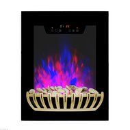 Wall Mount Tempered Glass Electric Fireplace Heat Touch Screen Timer 2 Setting N10