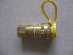 NEW All Brass Natural Gas Grill Quick Disconnect Hose Fitting 3/8" with Cap