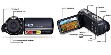 PowerLead Puto PLD078 2.7&quot; LCD Screen Digital Video Camcorder Night Vision 24MP Camera HD Digital Camera N2