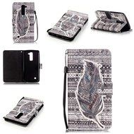 LG K7 Case,LG Tribute 5 Case,Yaheeda [3D Colored Drawing] [Flip Fit] Premium PU Leather Card-Slots Cash-Slots... N14