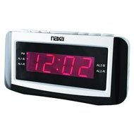 Naxa PLL Digital Alarm Clock with AM/FM Radio Snooze &amp; Large LED Display