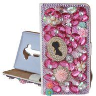 LG V10 Case Yaheeda [Stand Feature] Bling Sparkle Crystal Wallet Case [Diamond Jewel] Premium [Bling Luxury] PU... N2