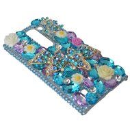 Spritech(TM) Bling Clear Phone Case For LG spirit h440 C70/LG Escape 2/LG Logos/LG Spirit 4G LTE,3D Handmade Rose... N2