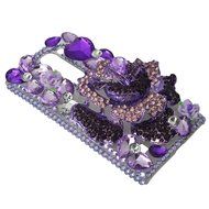 Spritech(TM) Bling Clear Phone Case For LG spirit h440 C70/LG Escape 2/LG Logos/LG Spirit 4G LTE,3D Handmade Rose... N3