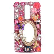 Spritech(TM) Bling Clear Phone Case For LG spirit h440 C70/LG Escape 2/LG Logos/LG Spirit 4G LTE,3D Handmade Rose... N4